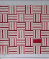 Stripe Remix red # 4 (50 x 50 cm)